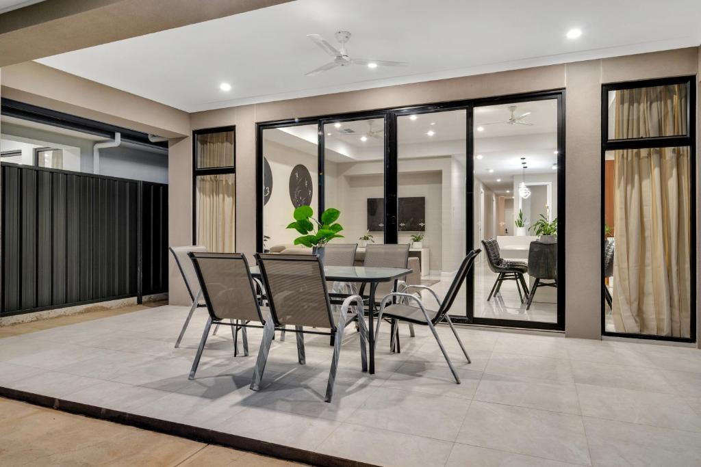 Outdoor area of Lavish on Leeds, a Luxe-managed short-term rental in Adelaide CBD, Adelaide