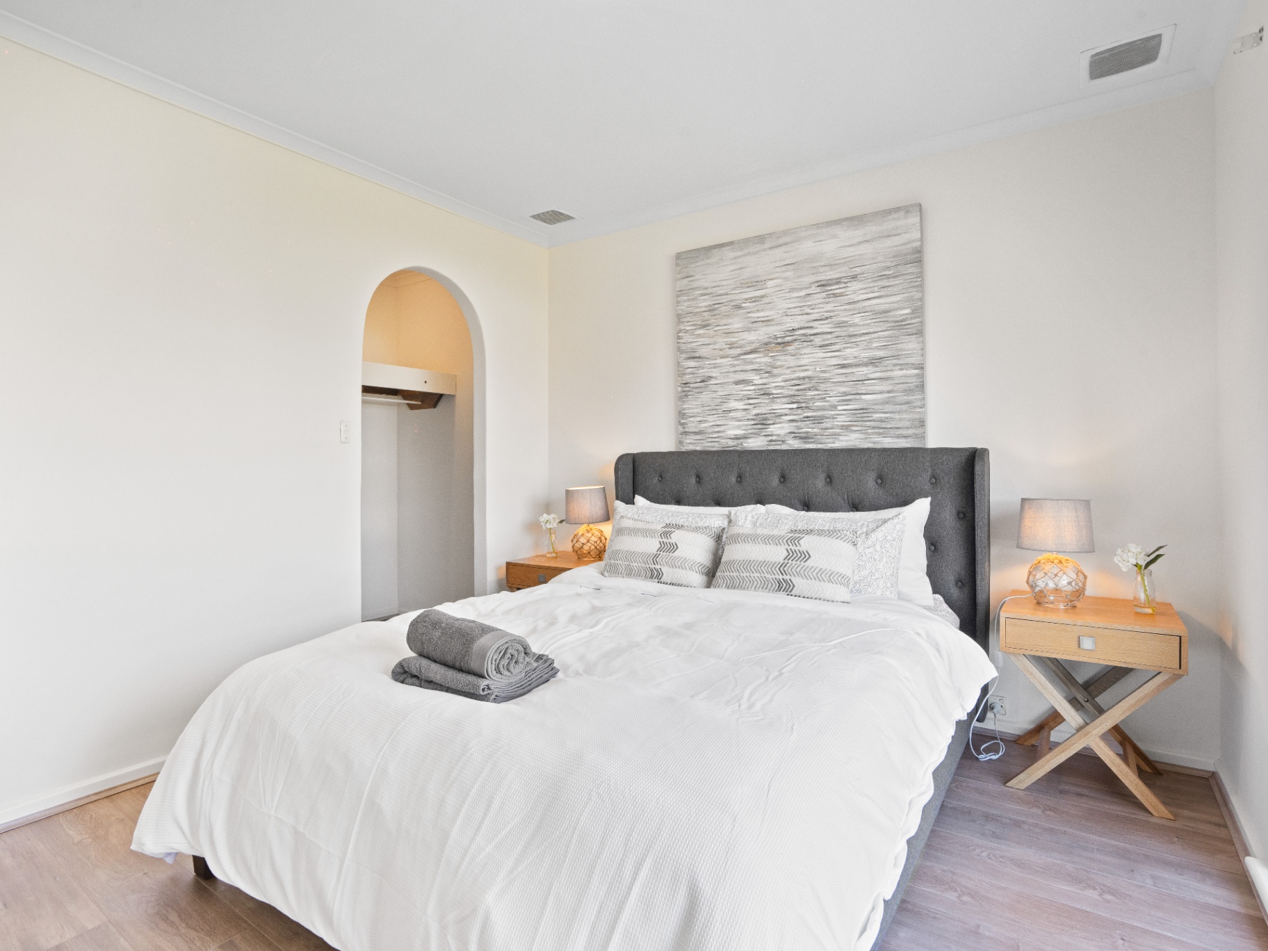 Master bedroom of Stay at Seaford, a Luxe-managed Airbnb and holiday home in Seaford, Adelaide