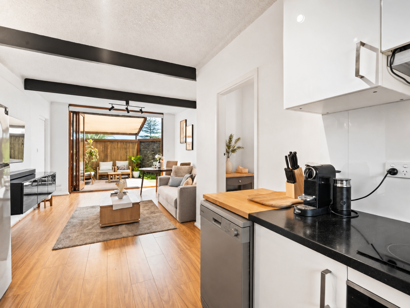 Modern kitchen in Waterviews in West Beach, a Luxe-managed holiday home in West Beach, Adelaide
