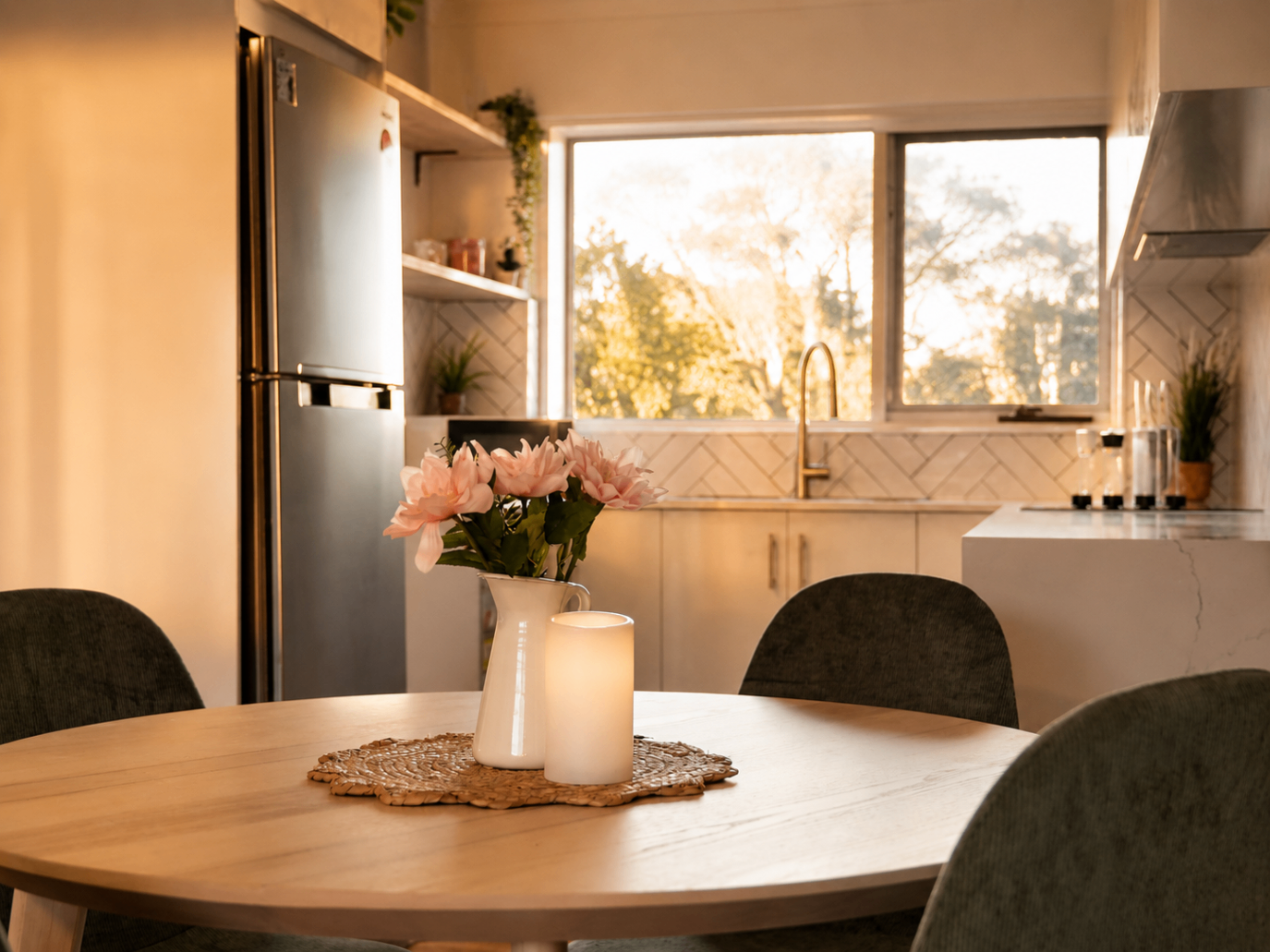 Dining area of Getaway at Glenelg, an Airbnb managed by Luxe Managements in Glenelg, Adelaide
