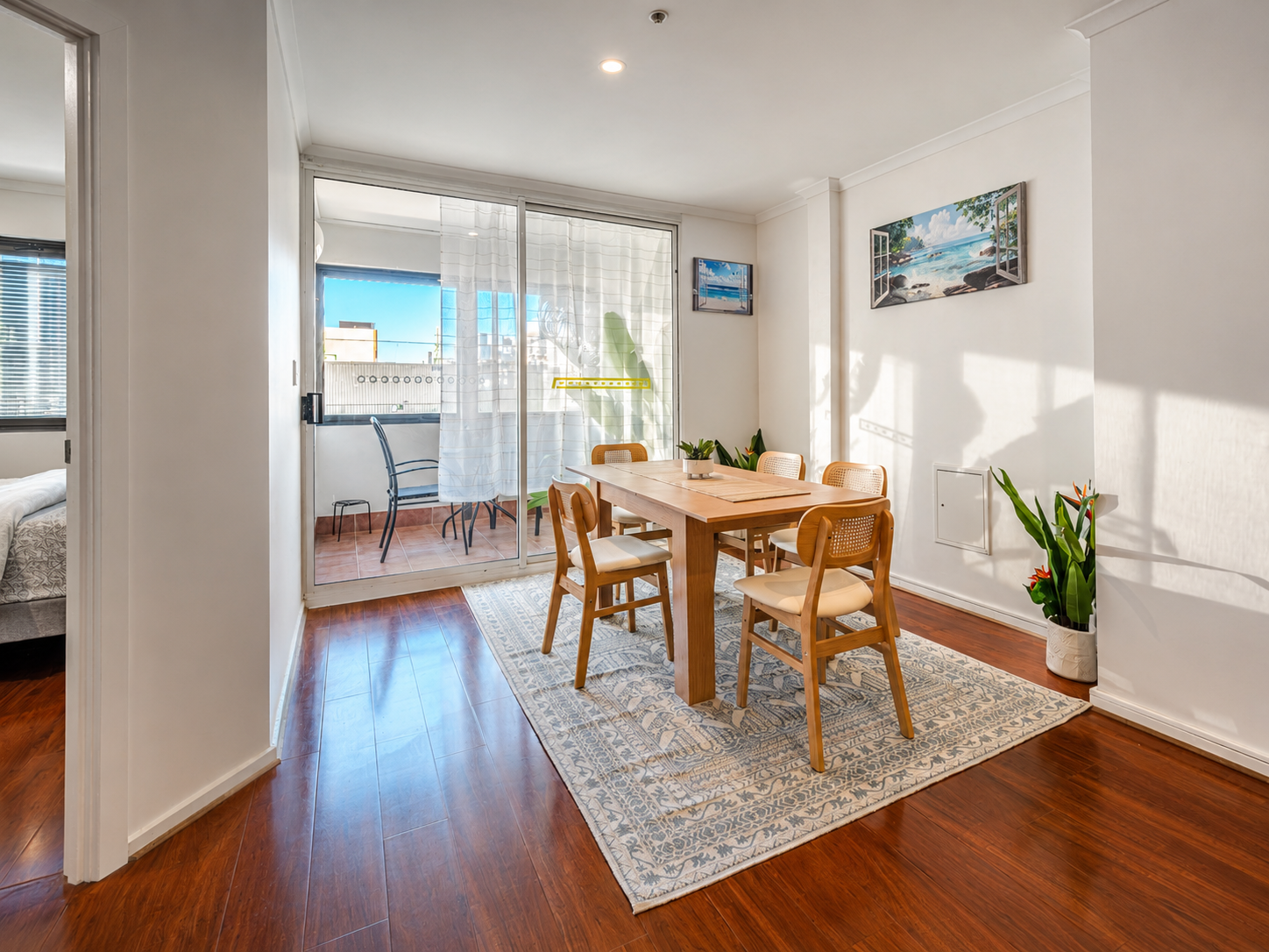 Dining area of Relaxation at Rundle Mall, an Airbnb managed by Luxe Managements in Adelaide CBD, Adelaide