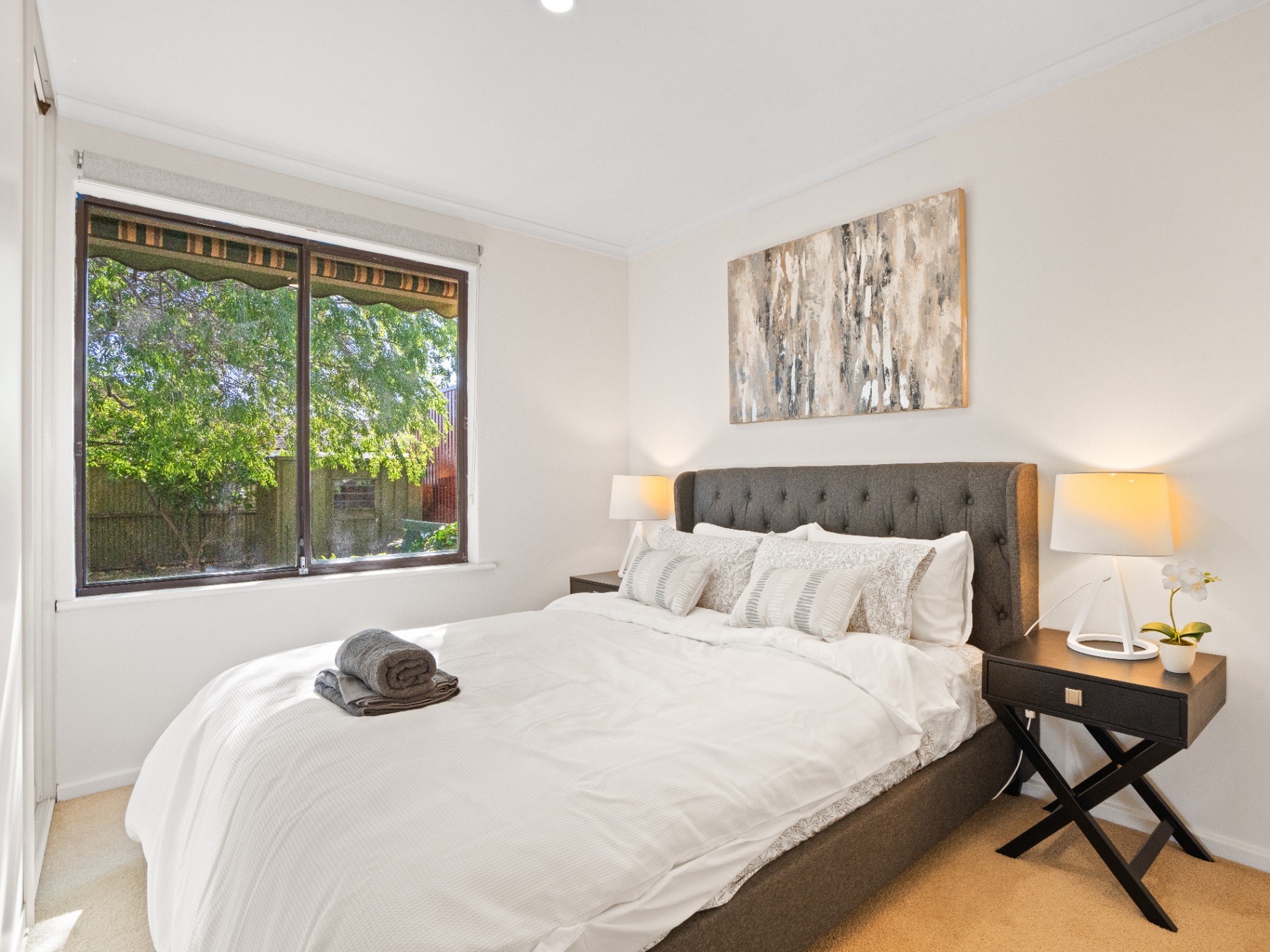 Master bedroom of Stay at Seaford, a Luxe-managed holiday home in Seaford, Adelaide