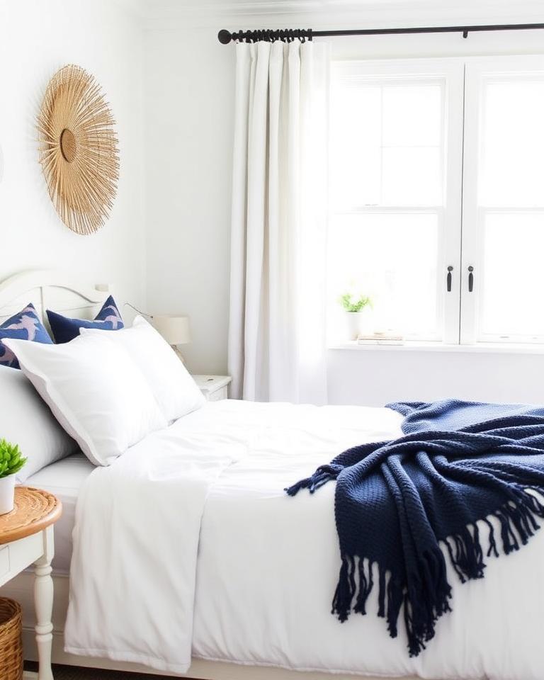 Styled bedroom in a Christies Beach Luxe-managed short-stay