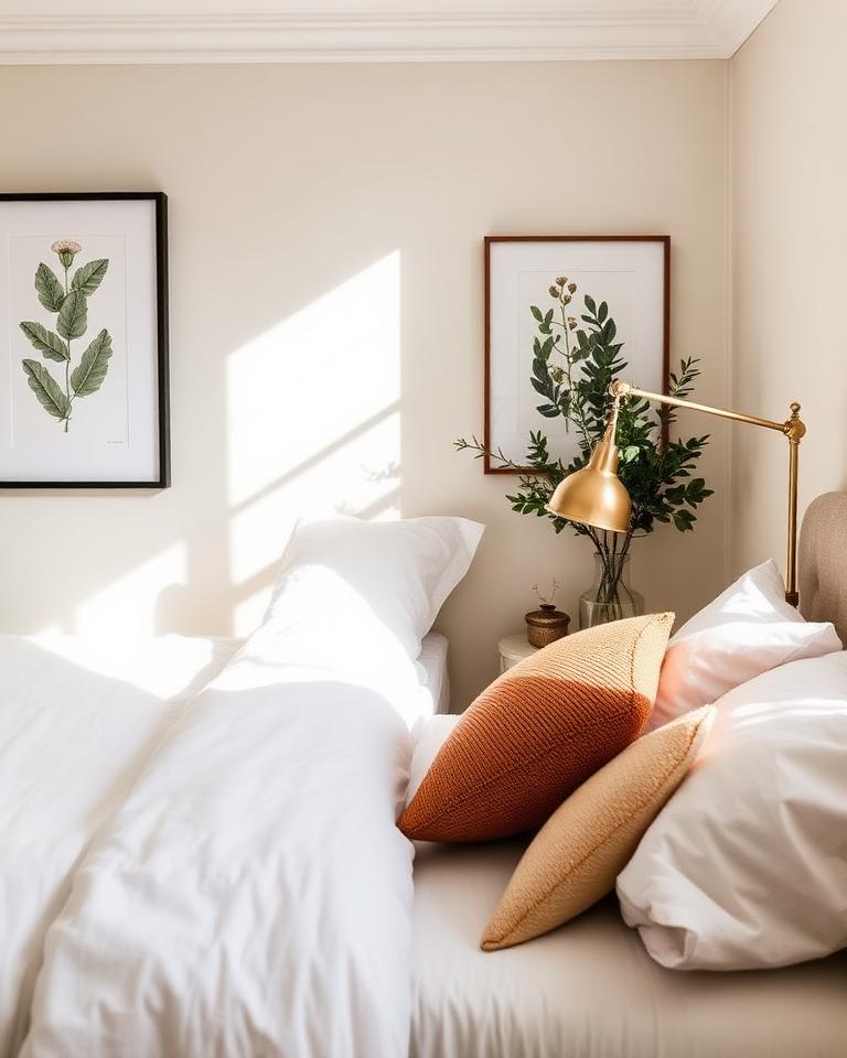 Styled bedroom in a College Park Luxe-managed short-stay