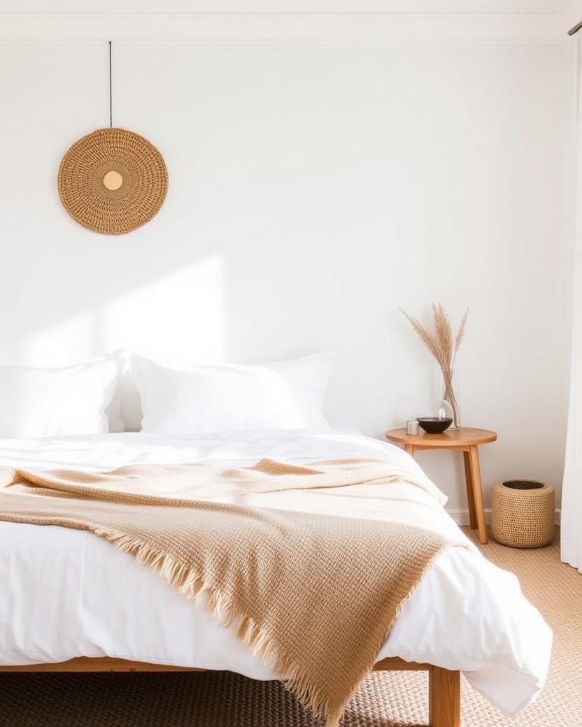 Styled coastal bedroom in a Henley Beach Luxe-managed short-stay