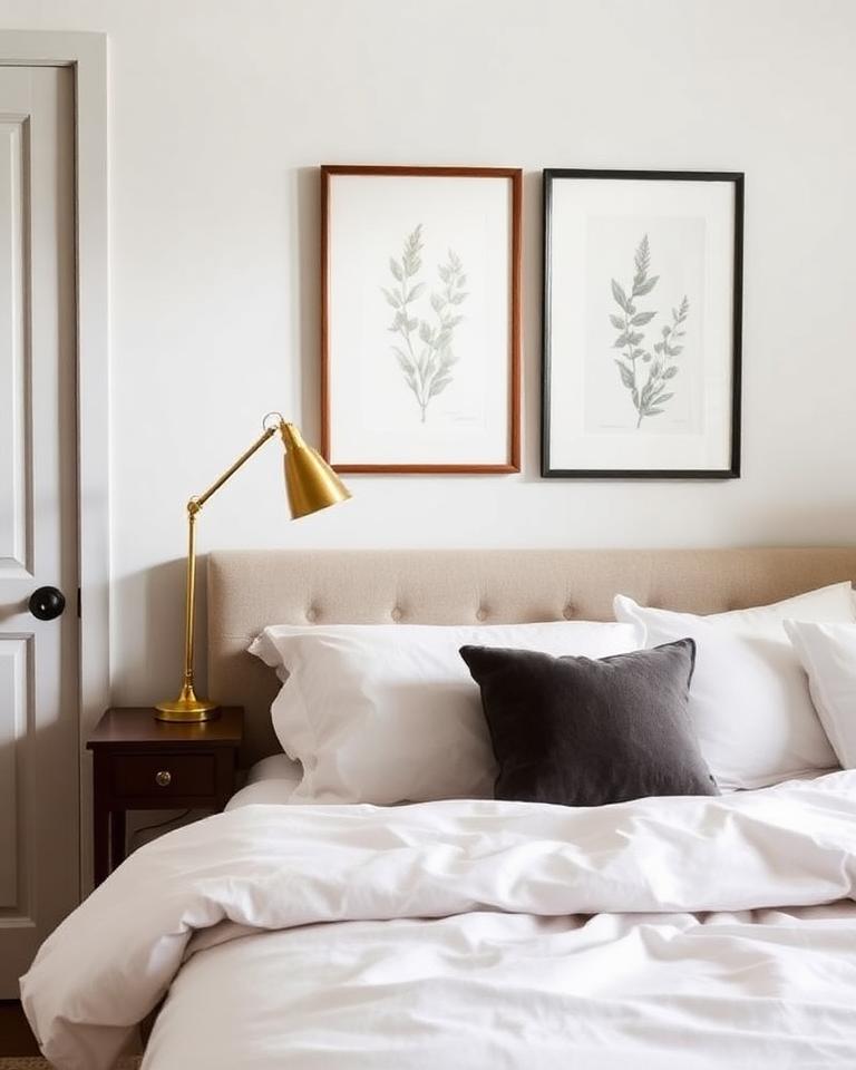 Styled bedroom in a Mile End Luxe-managed short-stay