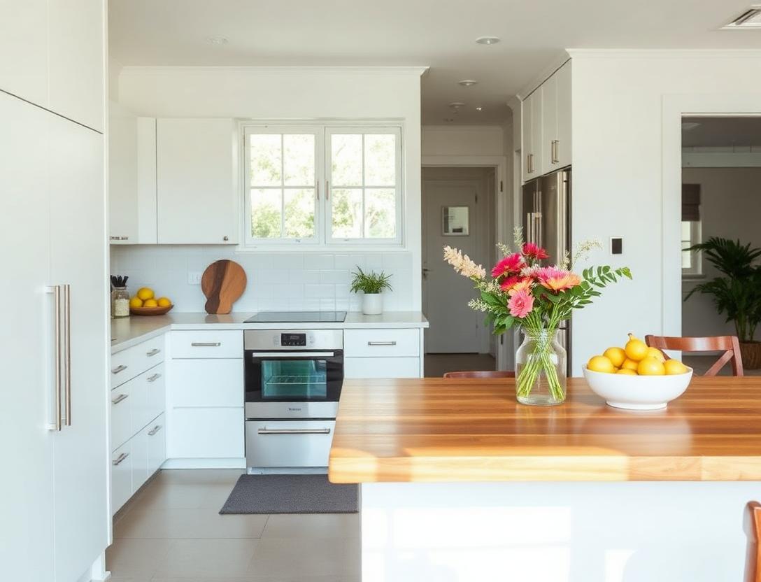 Open kitchen of a Luxe-managed Stirling property