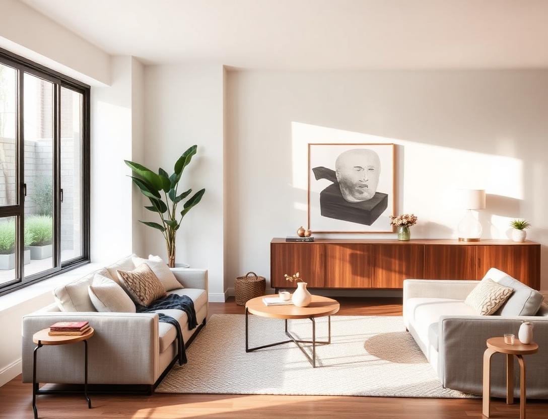 Styled Stirling short-stay living room
